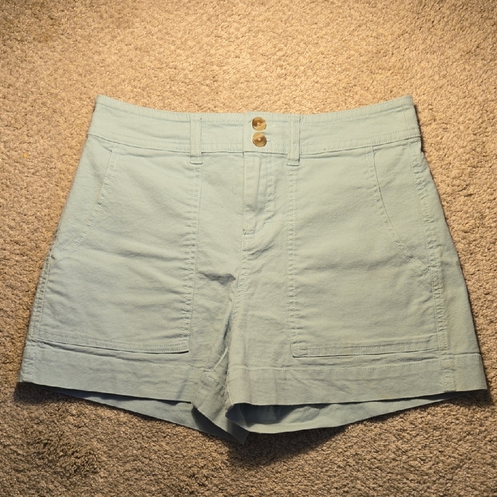 A New Day Light Green Shorts  Cotton And Spandex Size 4